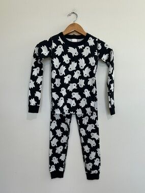 Hanna Andersson Spooky Smiles Halloween Ghost Long Johns Pajamas Size 130 8